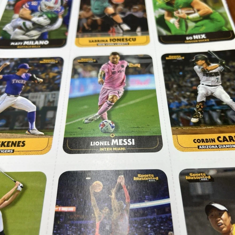 Sports Illustrated Kids Sept/Oct 2023 Jalen Hurts Messi Skenes Cards